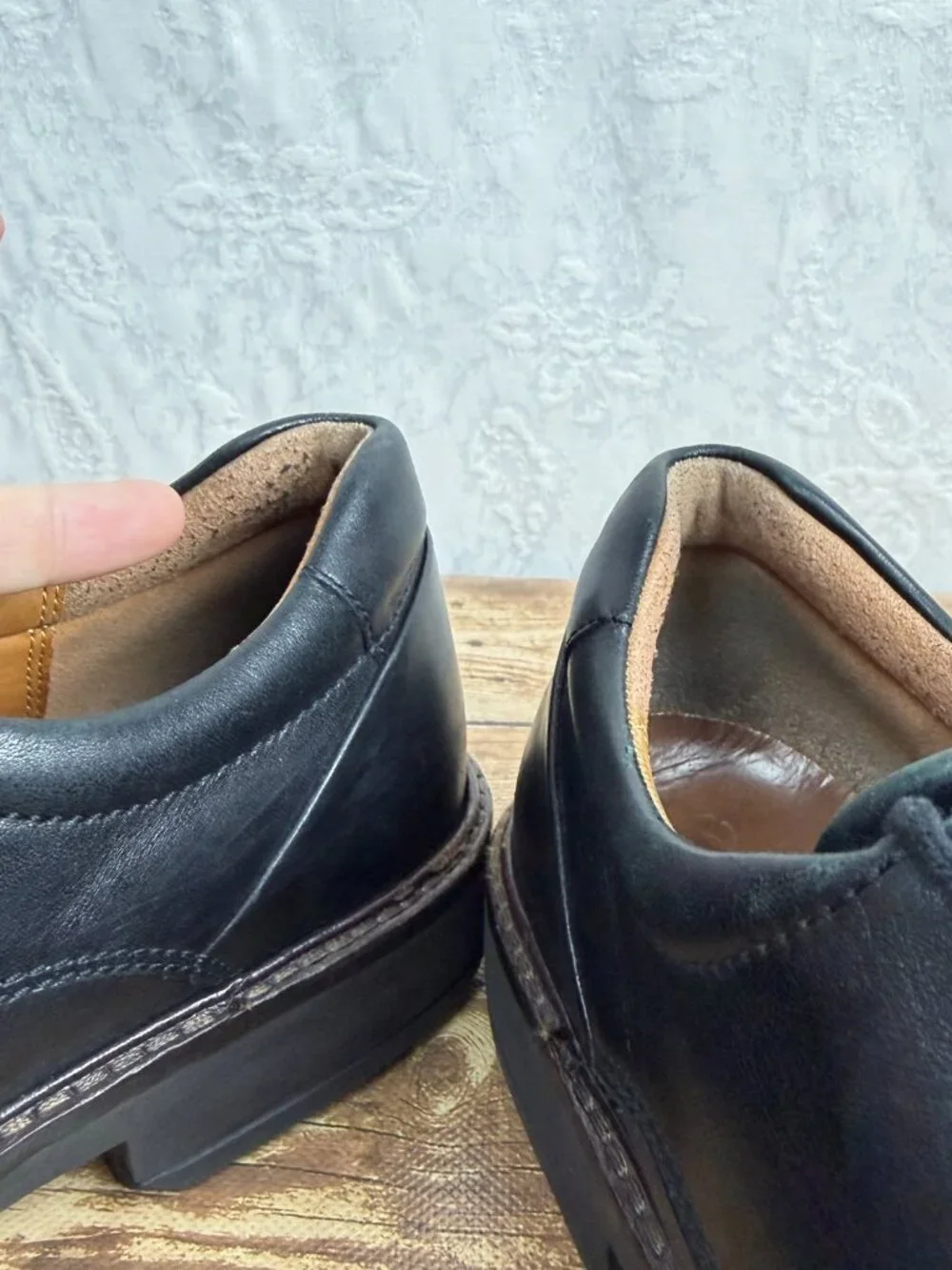 ECCO Men's Size 10 Black Leather Lace-Up Dress Shoes Oxford Comfort Classic ECCO